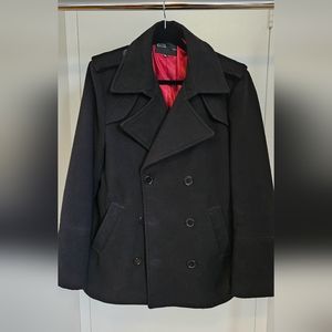 Double Breasted Six-Button Peacoat